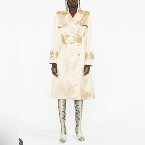 NWOT KHAITE The Jaden Trench in Ecru - Picture 4 of 15